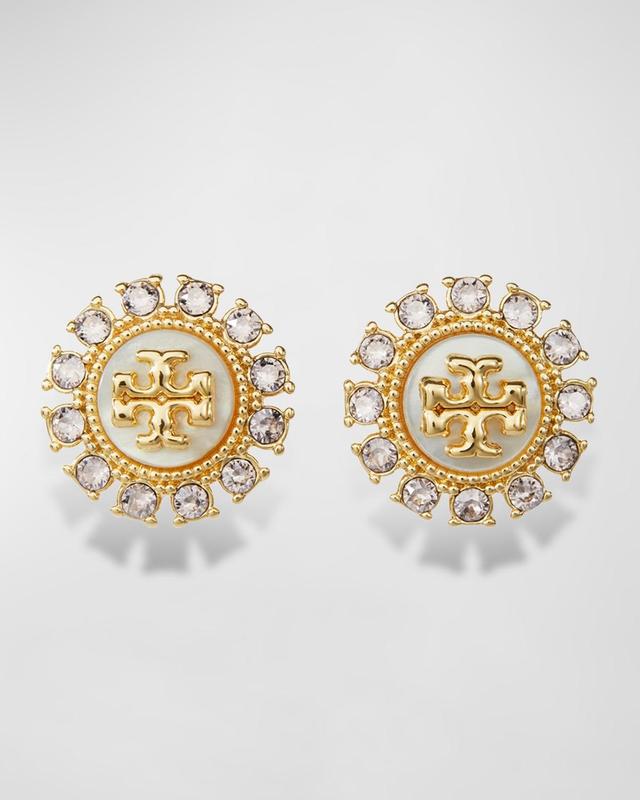 Womens Kira 18K Gold-Plated & Glass Crystal Stud Earrings Product Image