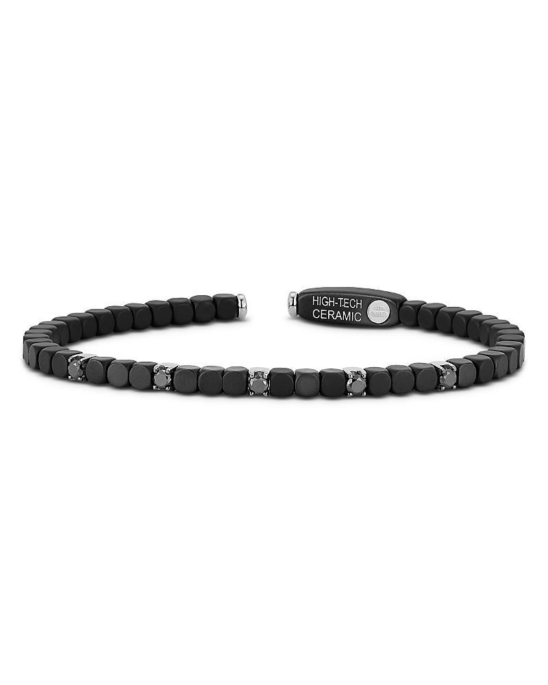 Roberto Demeglio Mens Dado Black Diamond & 18K White Gold Bracelet Product Image