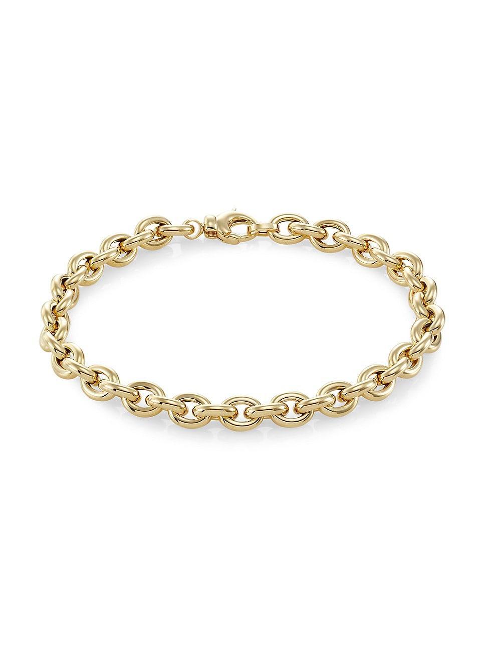 Womens 14K Yellow Gold Rolo Chain Bracelet Product Image