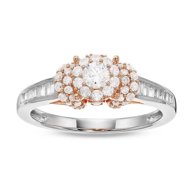 Lovemark Two Tone 10k Gold 3/4 Carat T.W. Diamond Cluster Ring, Womens White Product Image