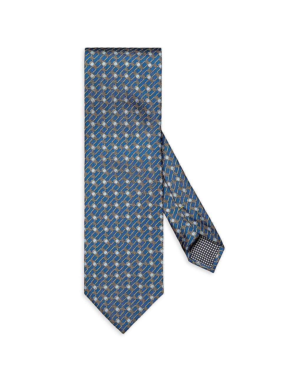 Mens Geometric Silk Tie Product Image