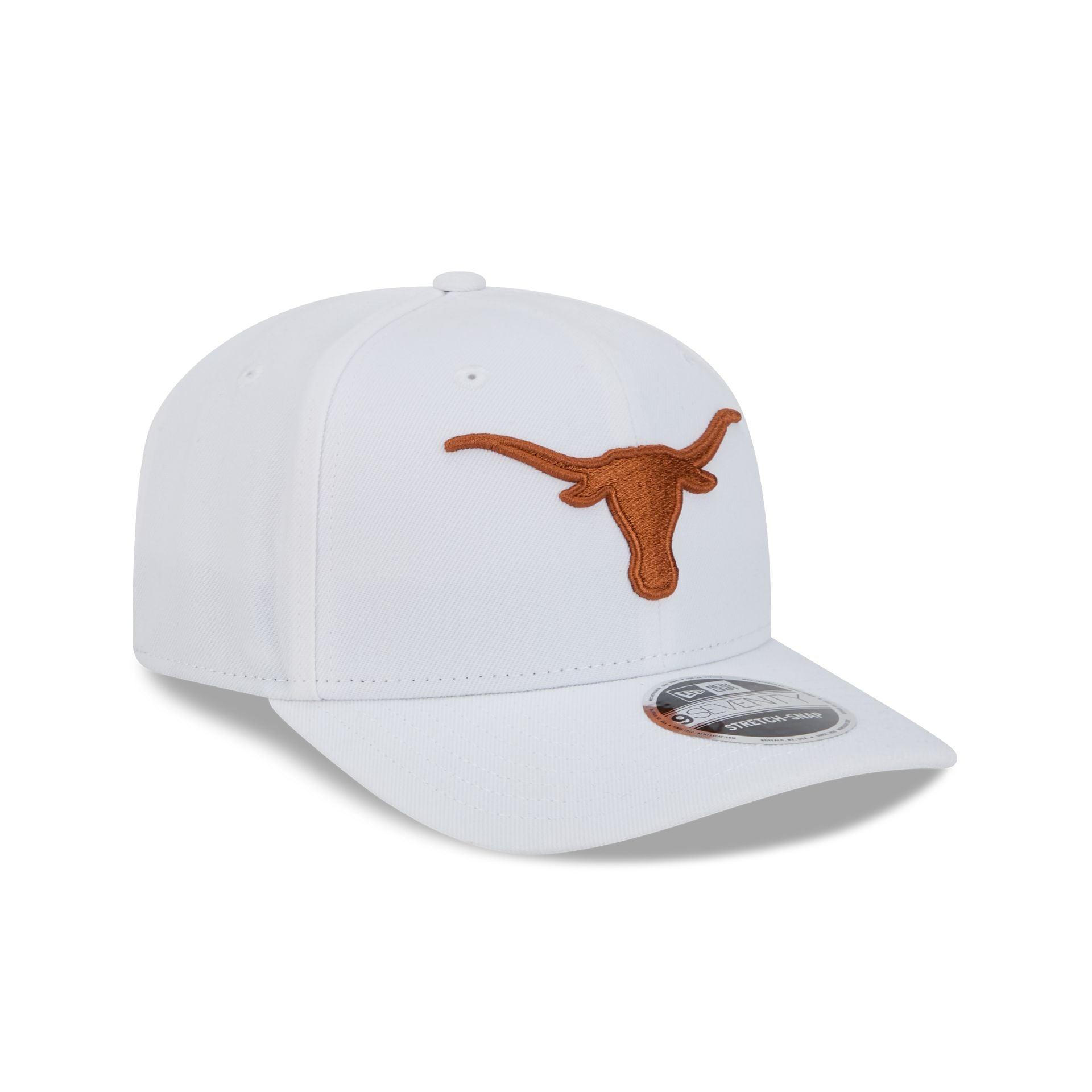 Texas Longhorns Basic White 9SEVENTY Stretch-Snap Hat Male Product Image