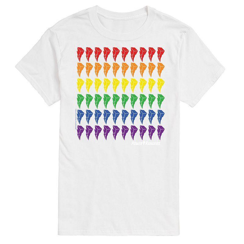 Mens Power Rangers Pride Bolt Graphic Tee Black Product Image