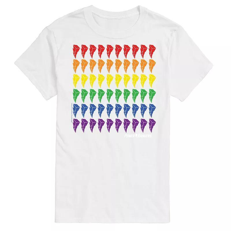 Mens Power Rangers Pride Bolt Graphic Tee Black Product Image