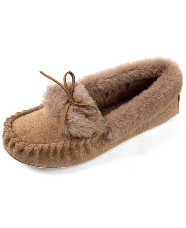 Rock Dove Womens Naomi Faux Fur Moccasin Slipper Product Image