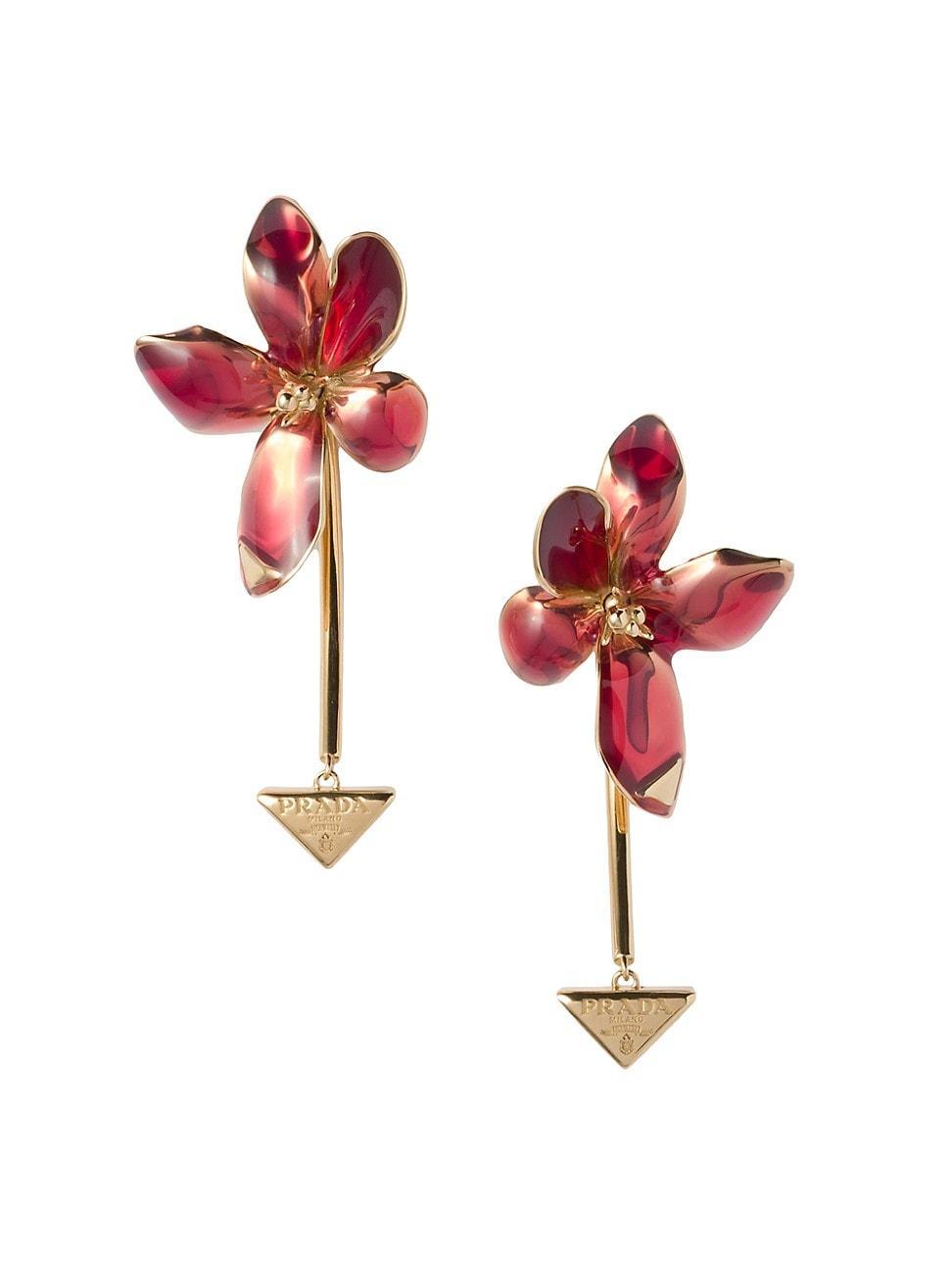 Womens Enameled Metal Earrings Product Image