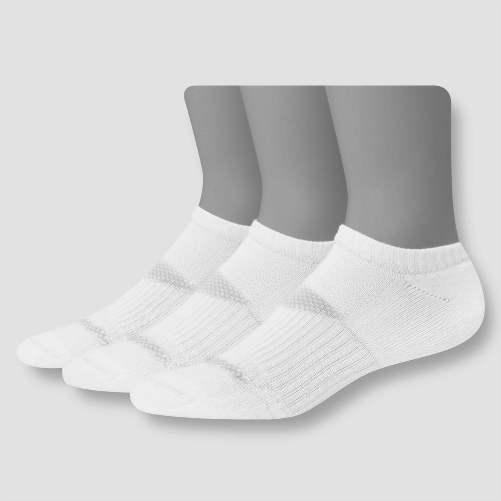 Mens Hanes Premium Performance Power Cool No Show Socks 3pk - White 6-12 Product Image