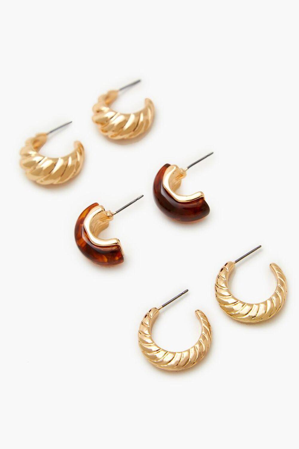 Twisted Marble Hoop Earring Set | Forever 21 Product Image