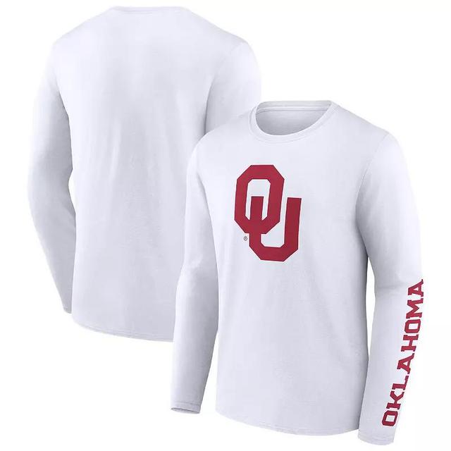 Mens Fanatics Branded Oklahoma Sooners Double Time 2-Hit Long Sleeve T-Shirt Product Image