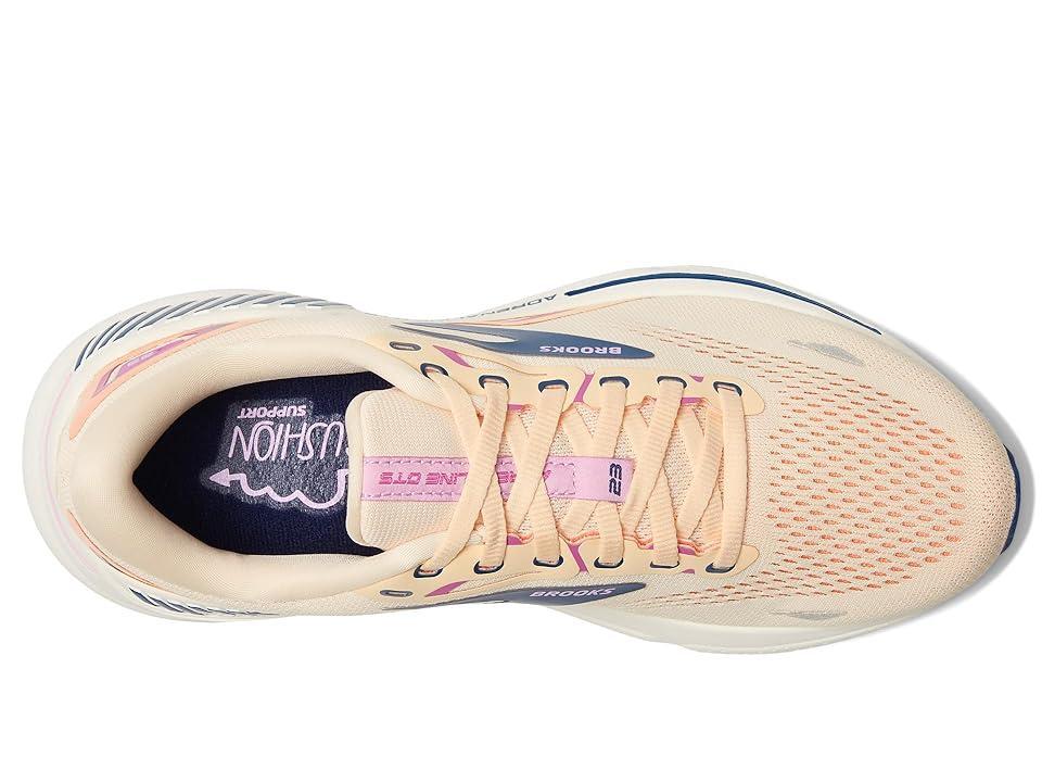 Brooks Womens Brooks Adrenaline GTS 23 - Womens Shoes Apricot/Estate Blue/Orchid Product Image