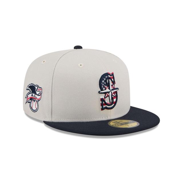 Seattle Mariners Independence Day 2024 59FIFTY Fitted Hat Male Product Image