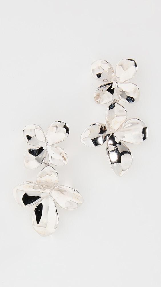 SHASHI Double Flower Drop Earrings | Shopbop Product Image