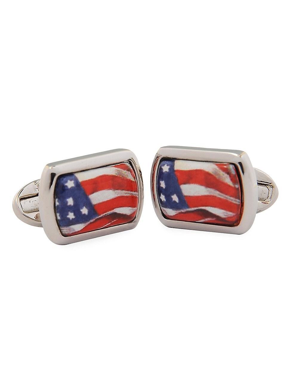 Mens USA Flag Rectangular Cufflinks Product Image