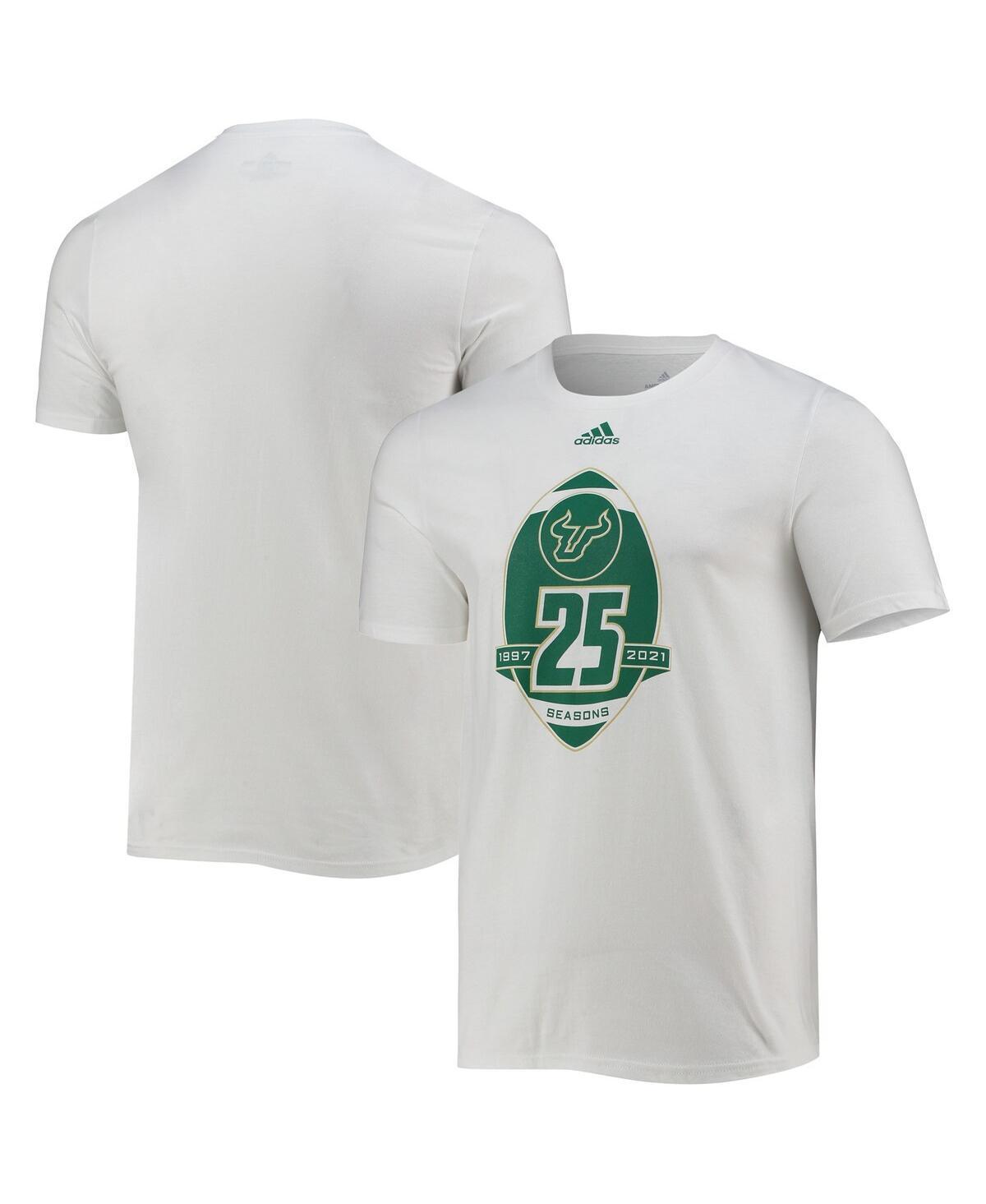 Mens adidas White South Florida Bulls 25th Anniversary T-Shirt Product Image