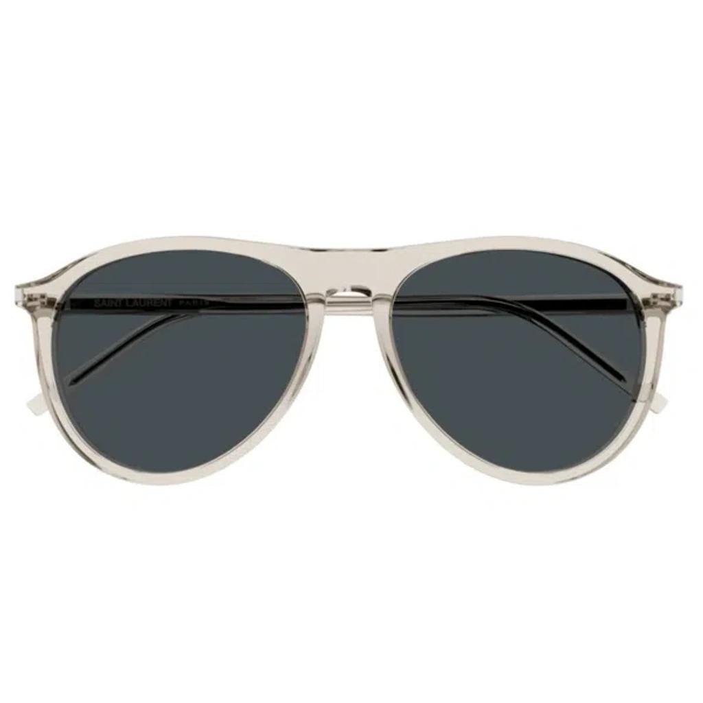 Eyewear Aviator Frame Sunglasses In Beige Product Image