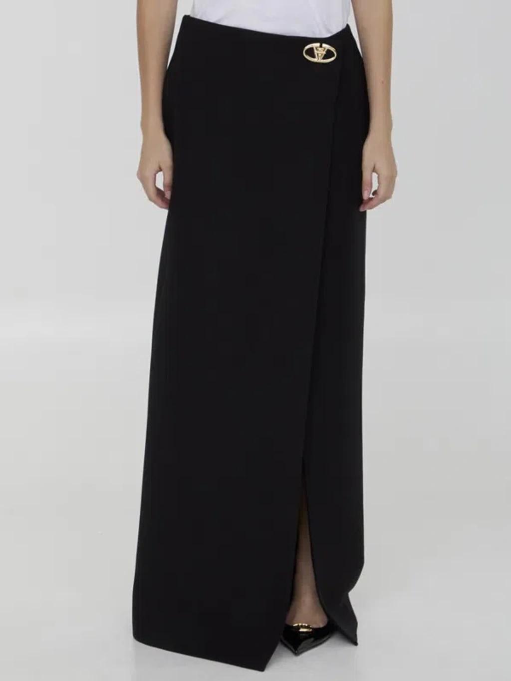 VALENTINO Skirt In Crepe Couture In Black Product Image