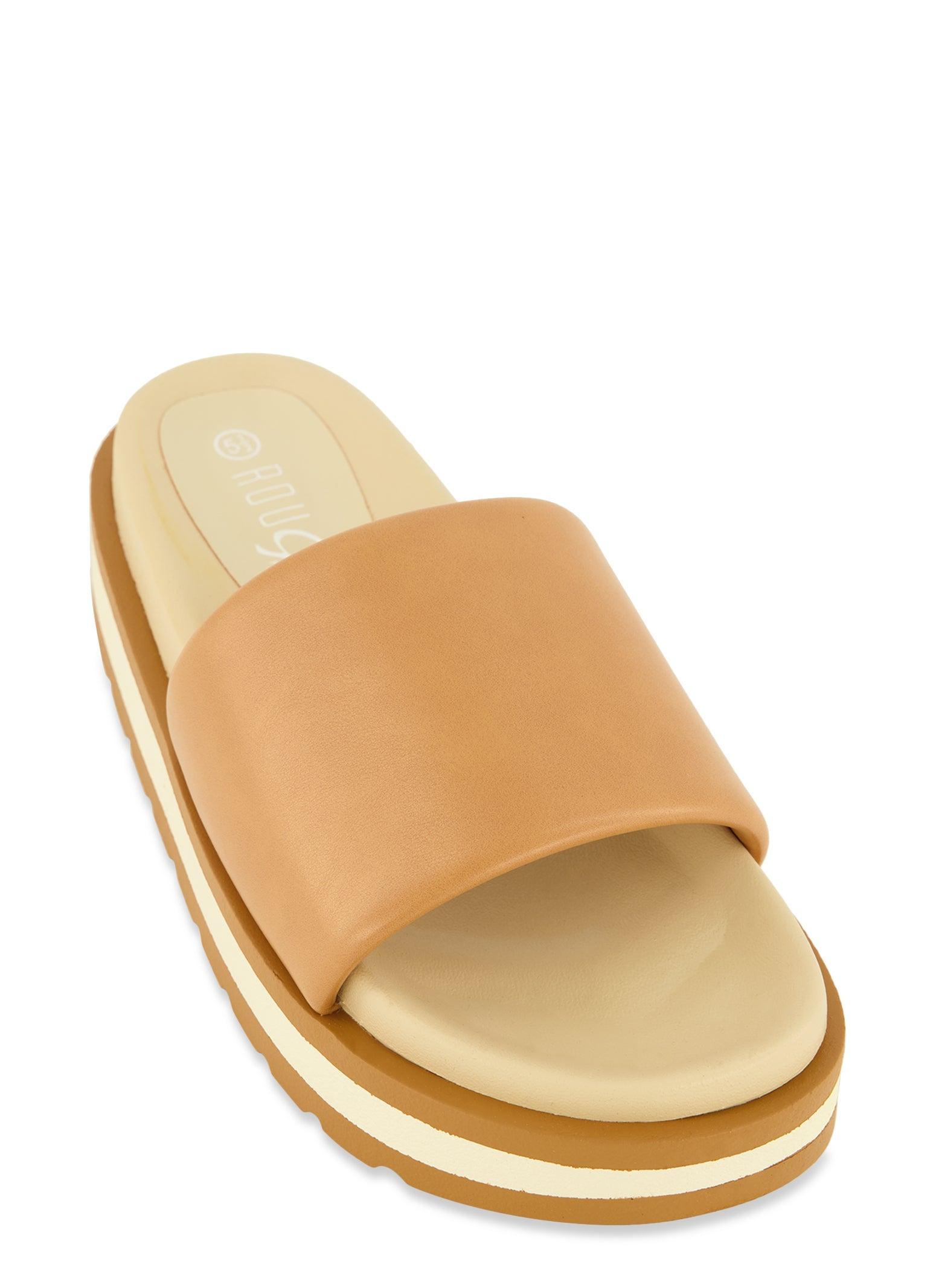 Womens Low Platform Slide Sandals Product Image