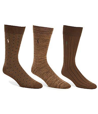 Polo Ralph Lauren Mens Diamond Dot Dress Socks, 3 Pack Product Image