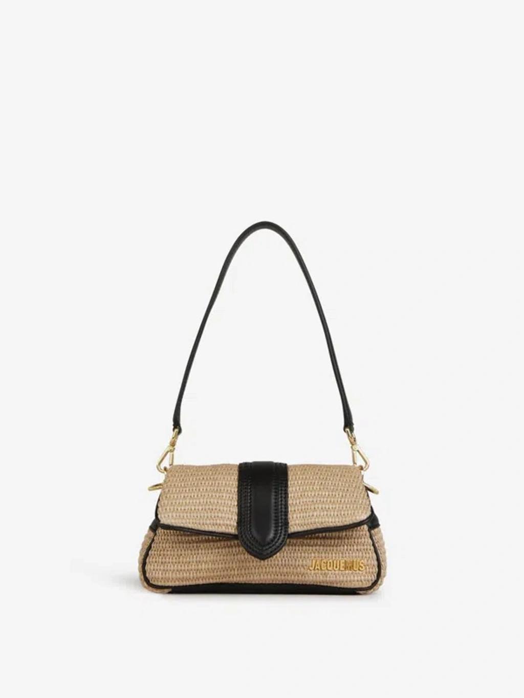 JACQUEMUS Le Petit Bambimou Shoulder Bag Ivory / Black In Beige Product Image