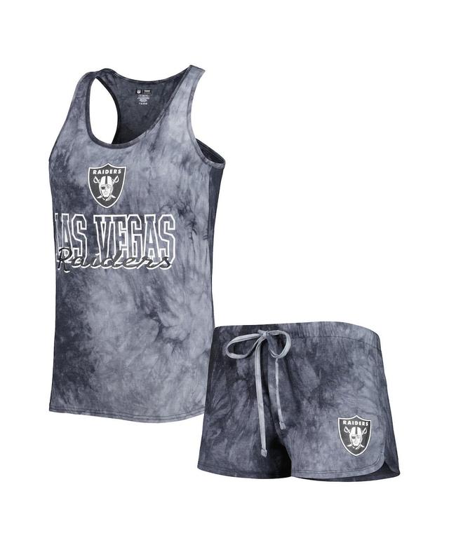 Women's Concepts Sport Charcoal Las Vegas Raiders Billboard Scoop Neck Racerback Tank and Shorts Sleep Set Product Image