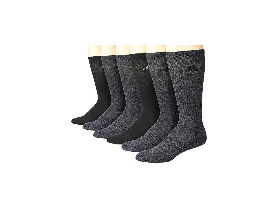 adidas Athletic 6-Pack Crew Socks (Black Onix MarlOnix) Men's Crew Cut Socks Shoes Product Image