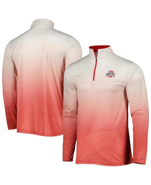 Mens Colosseum /Scarlet Ohio State Buckeyes Laws of Physics Quarter-Zip Windshirt Product Image