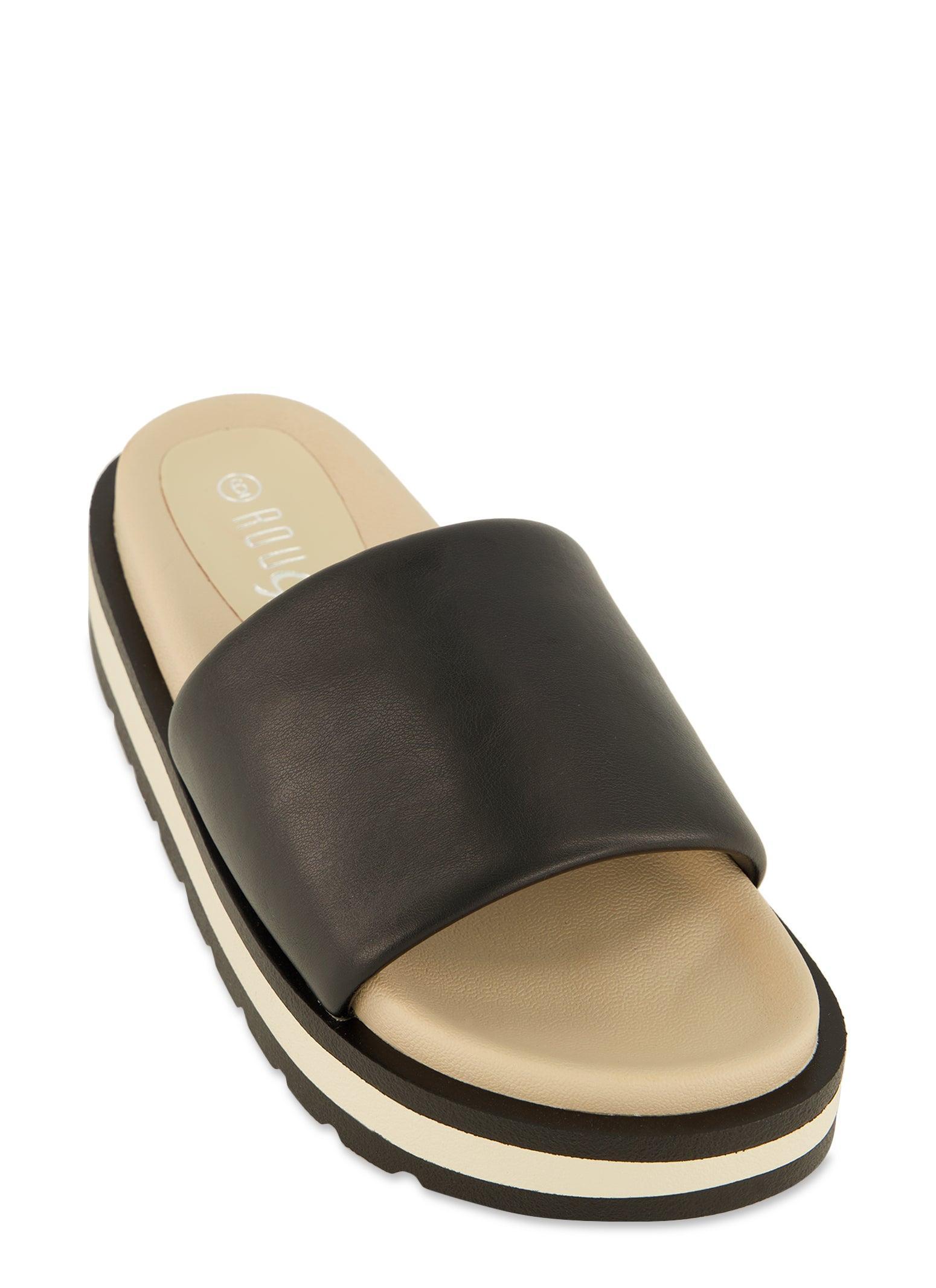 Womens Low Platform Slide Sandals Product Image