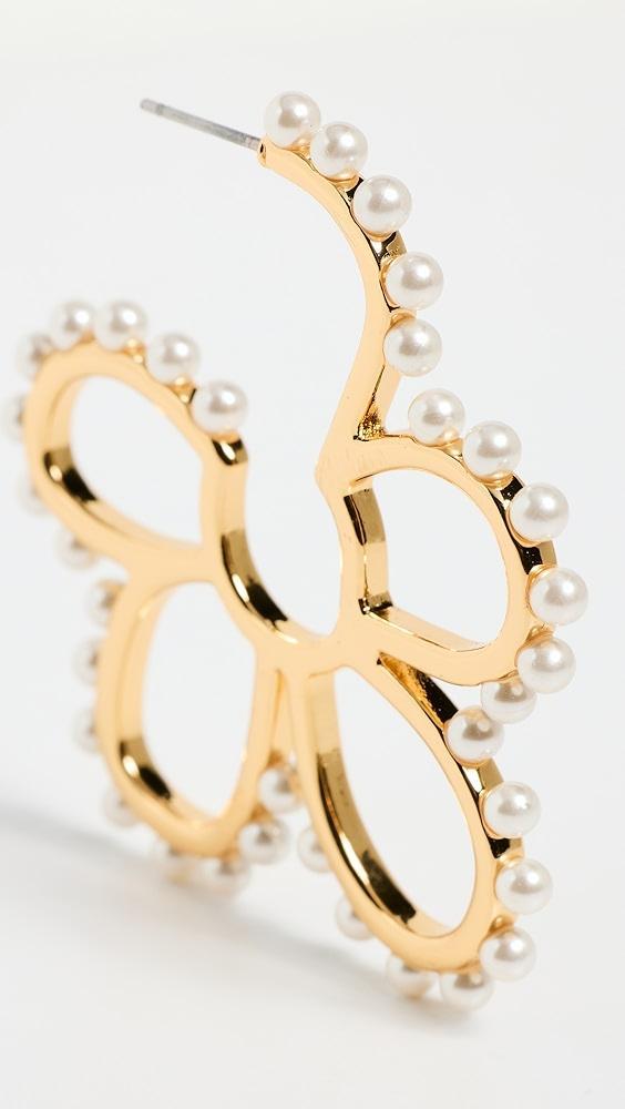 Lele Sadoughi Daisy Pearl Hoop Earrings | Shopbop Product Image