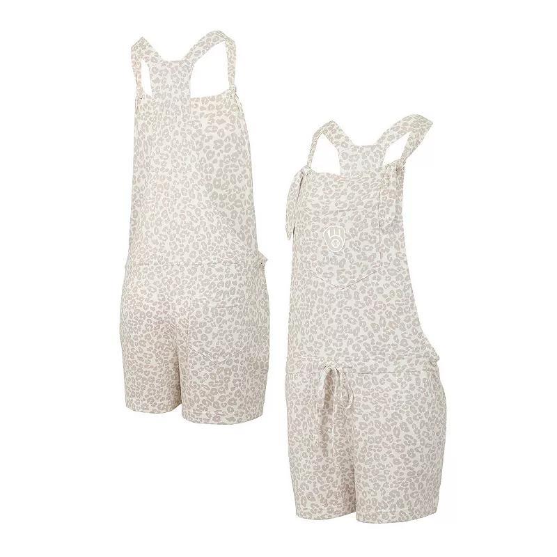 Womens Concepts Sport Cream Houston Astros Montana Hacci Knit Romper Overalls Product Image