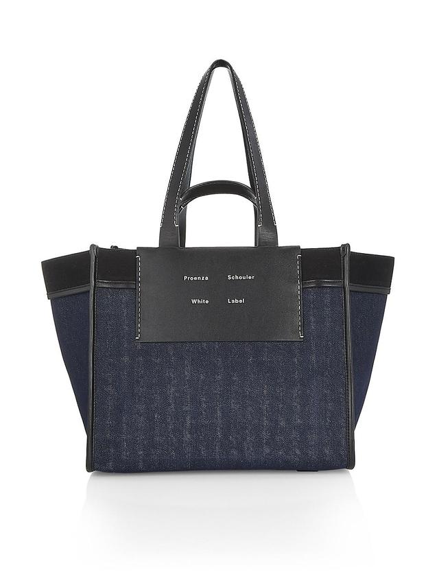 Proenza Schouler White Label Large Morris Tote in Denim Product Image