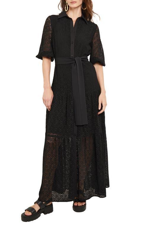 Misook Tie Waist Lace Maxi Dress Product Image