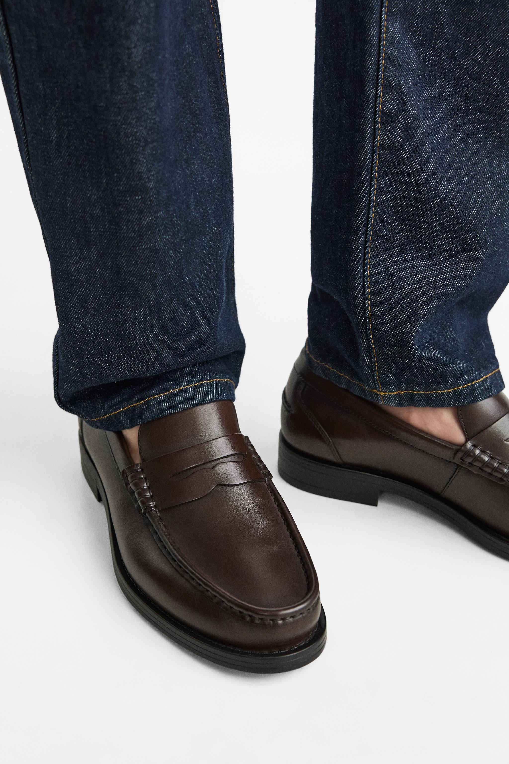 LEATHER PENNY LOAFERS Product Image