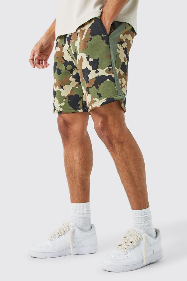 Relaxed Camo Side Panel Shorts | boohooMAN USA Product Image