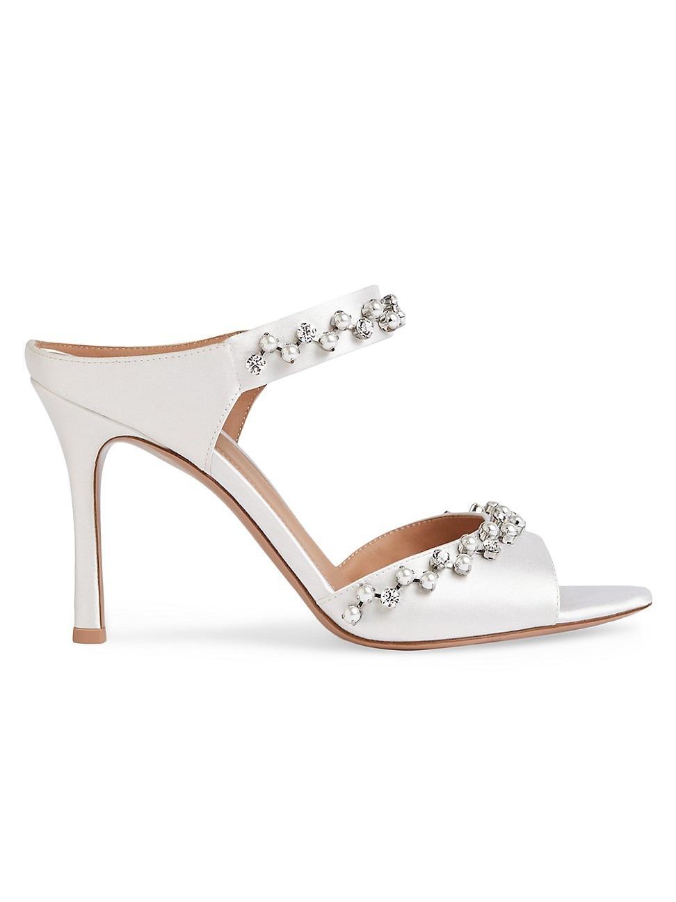 Womens Tala 90MM Satin Crystal-Embellished Sandals Product Image