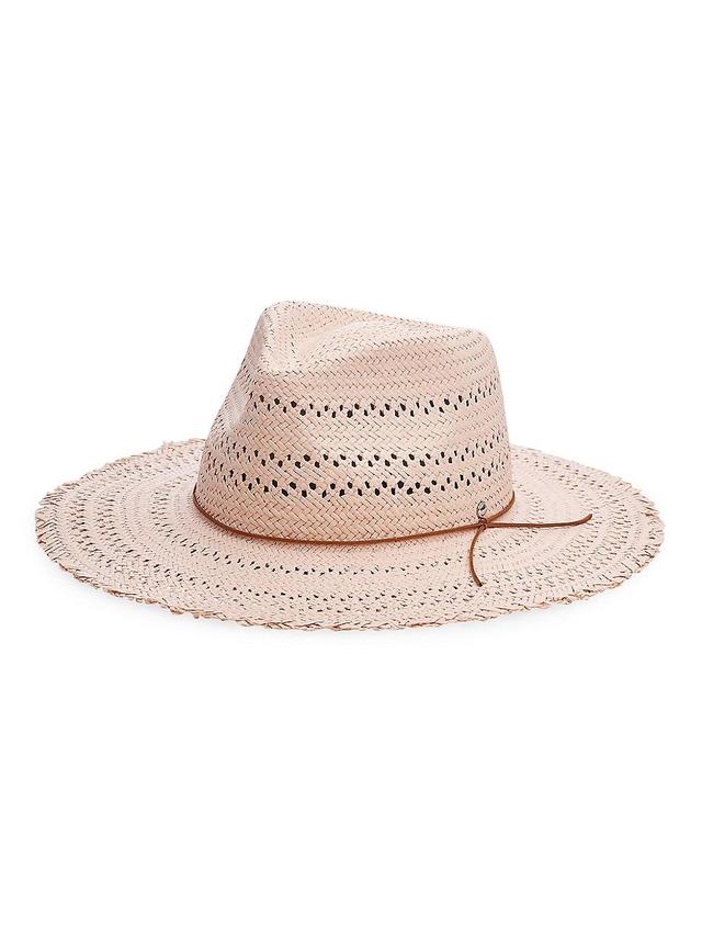 Womens Elle Perforated Straw Fedora Product Image