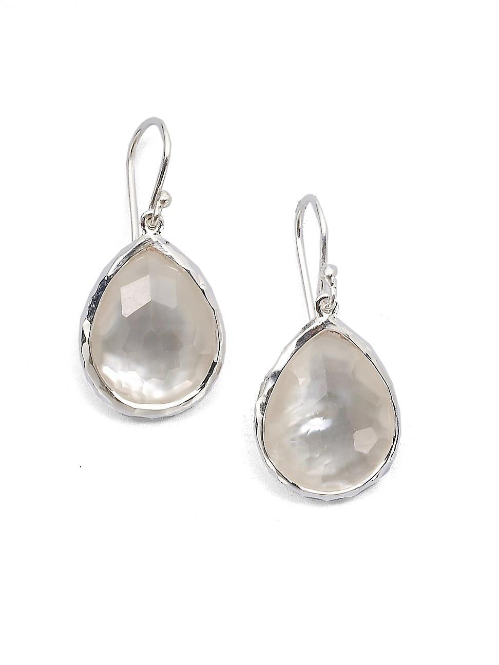 Rock Candy Small Sterling Silver & Doublet Teardrop Earrings Product Image