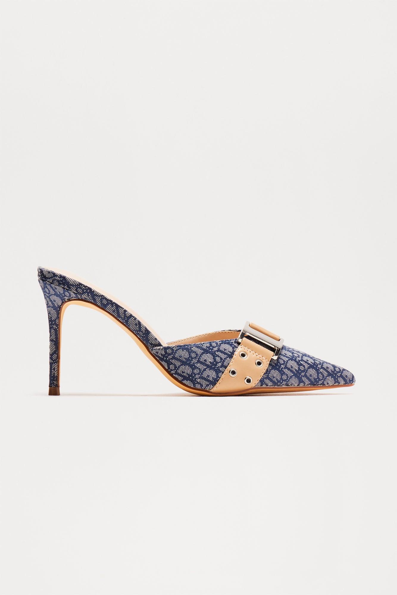 Copenhagen Buckle Pumps - Denim Product Image