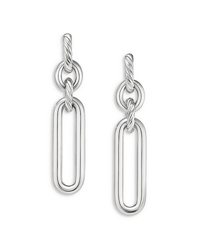 Womens Lexington Double Link Drop Earrings In Sterling Silver Product Image