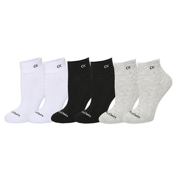 Womens Calvin Klein 6 Pack Quarter Socks Oxford Product Image