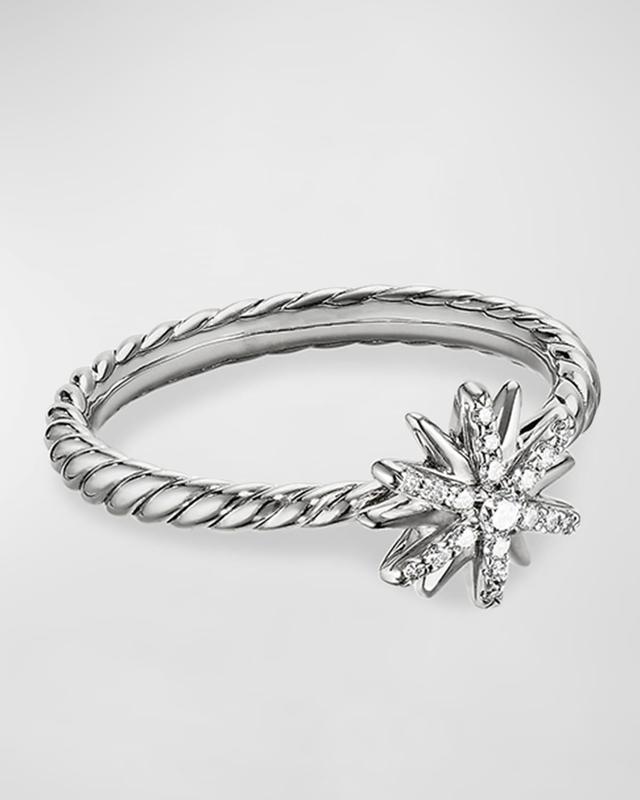 Womens Petite Starburst Ring with Pav Diamonds Product Image