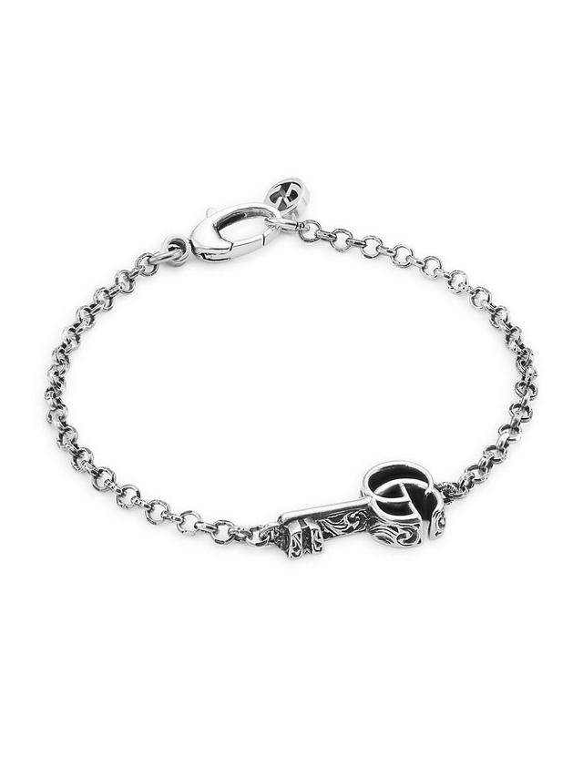 Womens GG Key Sterling Silver Bracelet Product Image