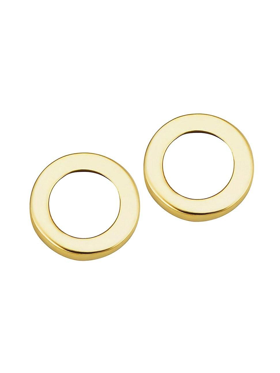 Womens 14K Yellow Gold Full Circle Studs Product Image