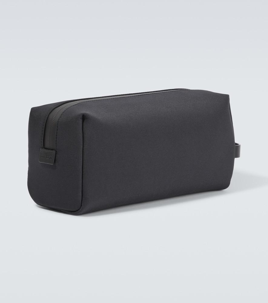 THE ROW Clovis Leather-trimmed Toiletry Pouch In Blue Product Image