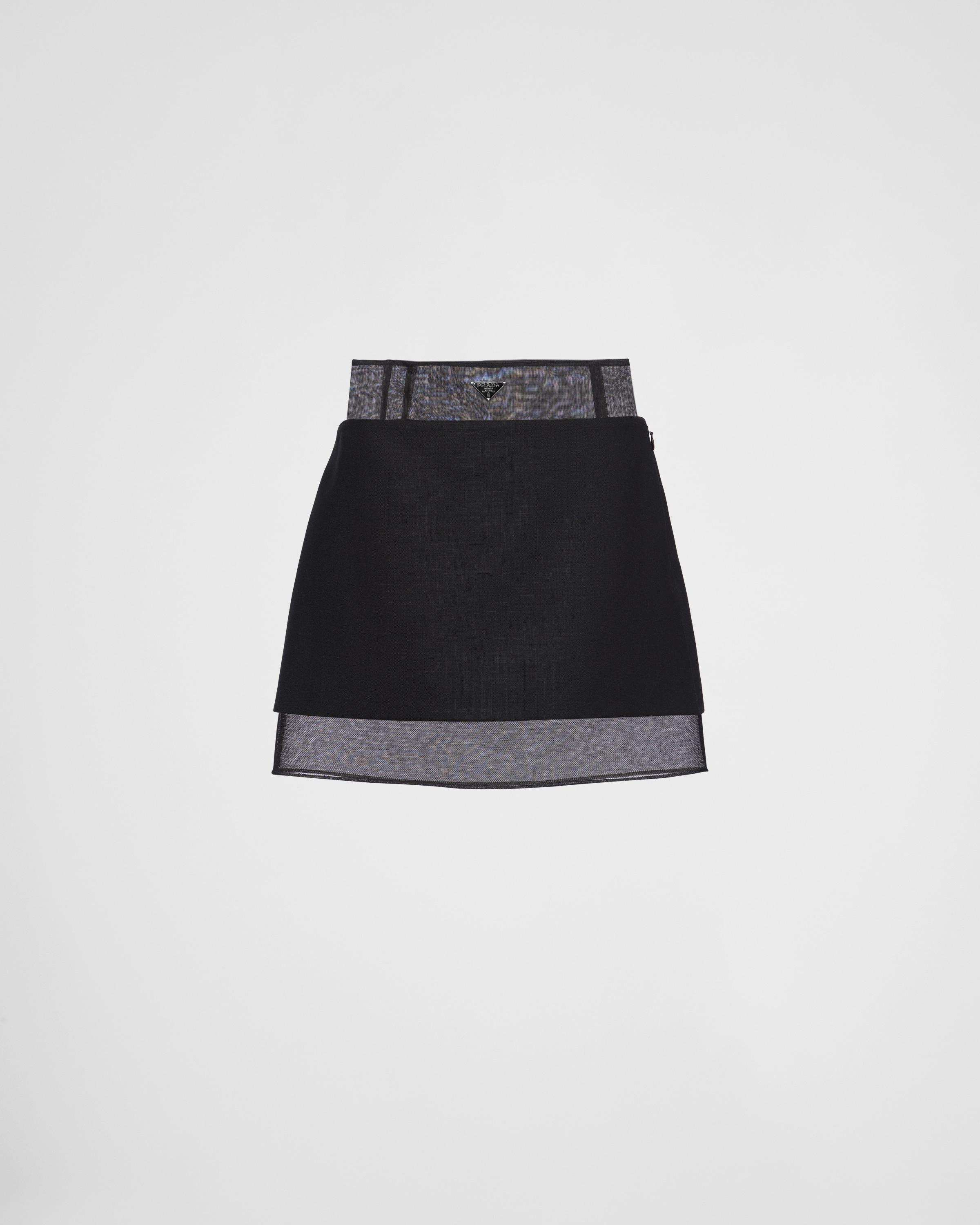 Wool miniskirt with crinoline product image