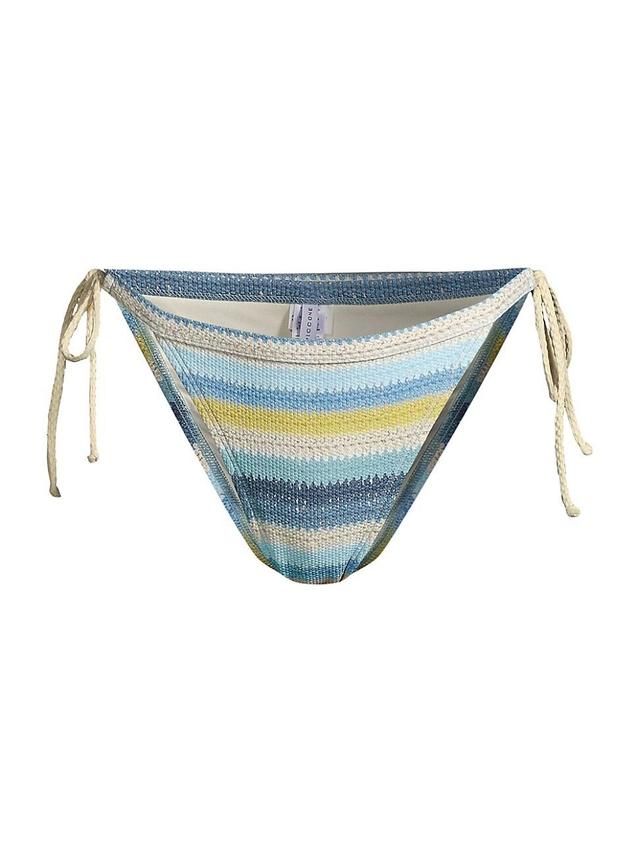 Womens Lyra Striped Side-Tie Bikini Bottom Product Image