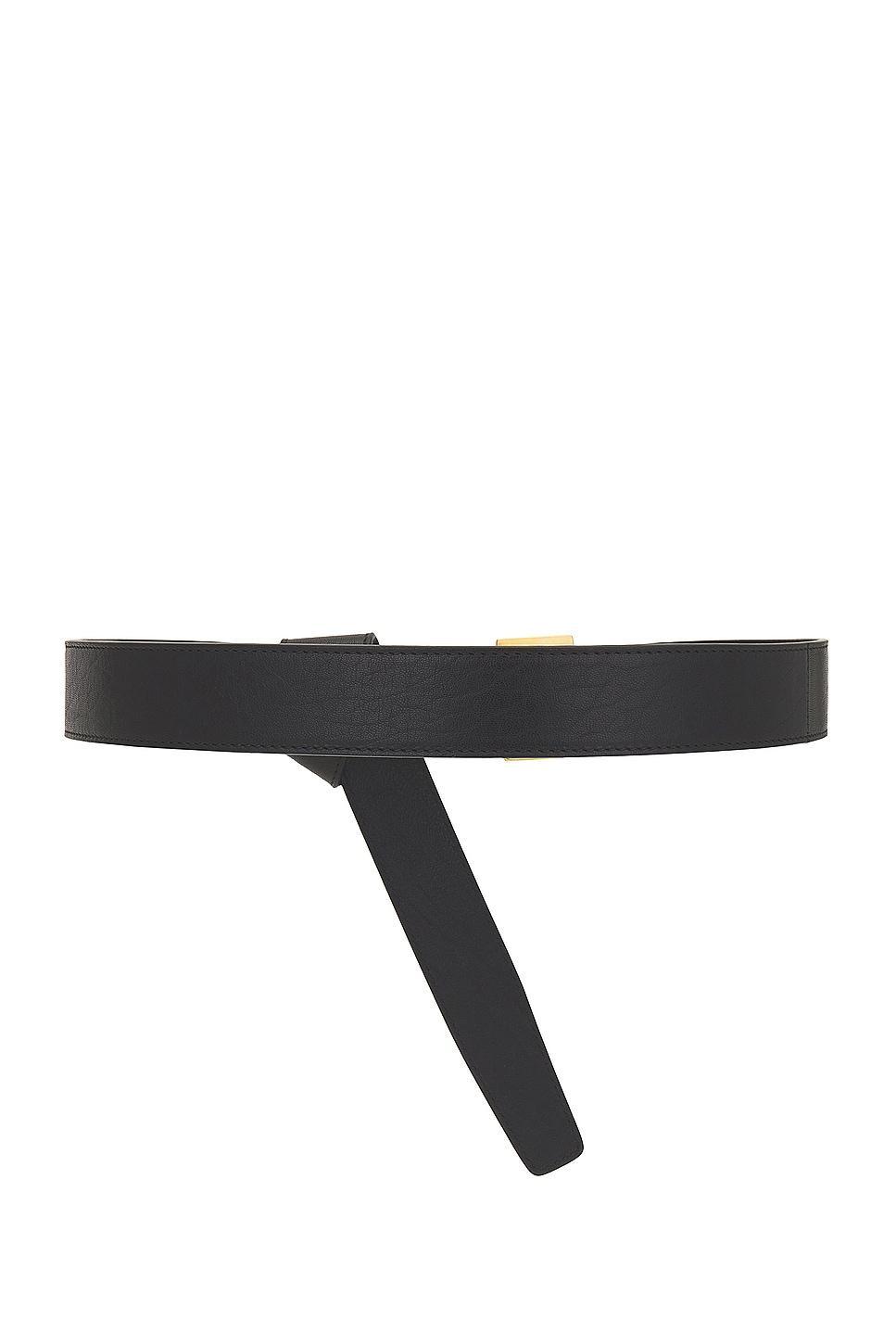 Saint Laurent Cassandre Long Belt in Black Product Image