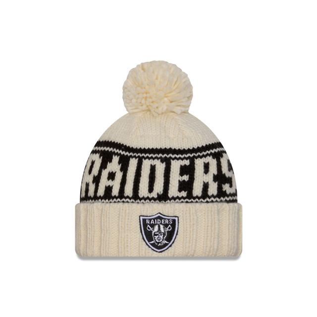 Las Vegas Raiders 2024 Cold Weather Chrome Pom Knit Hat Female Product Image