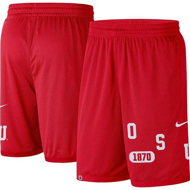 Mens Nike Scarlet Ohio State Buckeyes Wordmark Performance Shorts Product Image