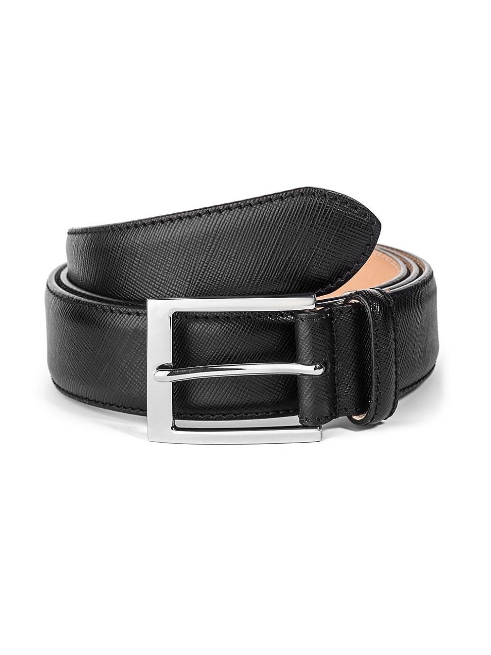 Mens Textured Leather Belt Product Image