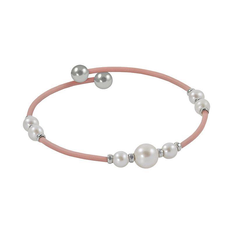 Sterling Silver Freshwater Cultured Pearl Stretch Bracelet, Womens, Grey Product Image